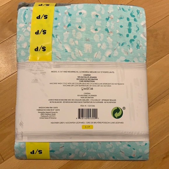 NWT 2 Ladies Short Sleeve Sleep Shirt (2 pack) Blue/Grey - size S - Picture 8 of 13